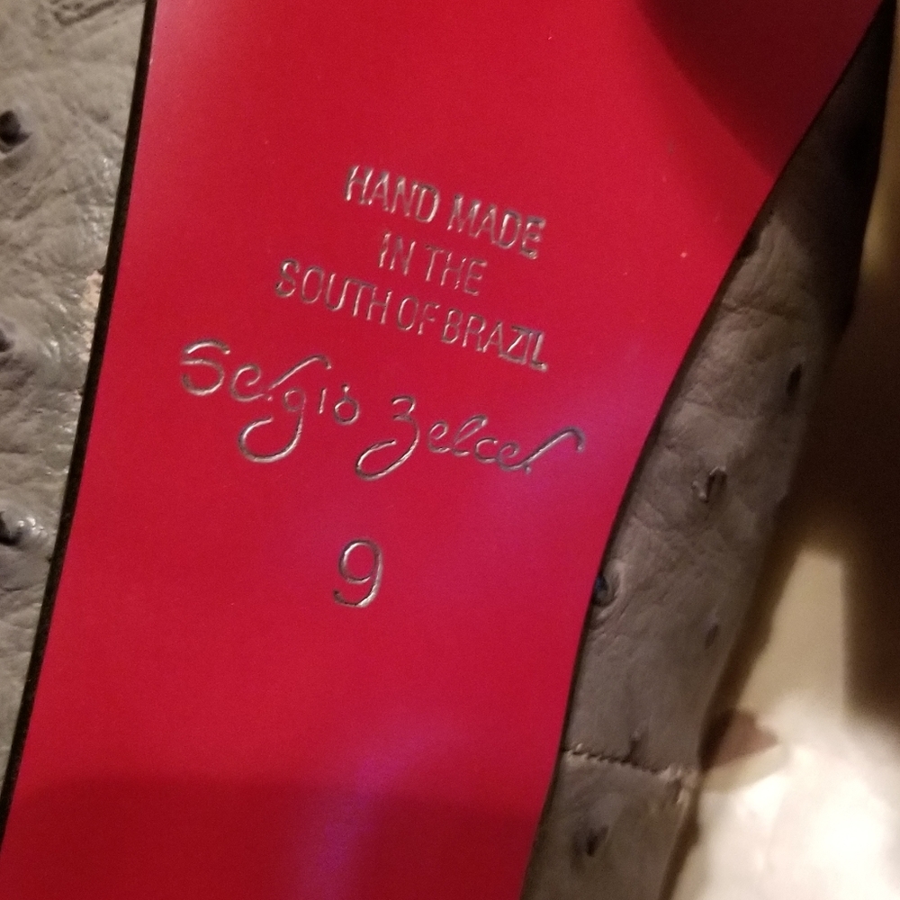 Sergio Zelcer ostrich pumps 9m